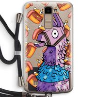 Loot Burger: LG K10 (2016) Transparant Hoesje met koord
