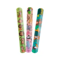 Klaparmband Jungledieren groen 21,5 cm 3 assorti | 36 stuks