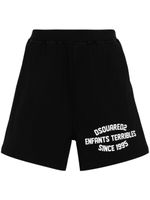 DSQUARED2 short Long Arnold en coton - Noir