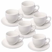 12x stuks Espresso koffiekopjes en schotels set