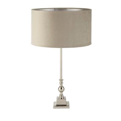 Searchlight Tafellamp chroomWhitby met taupe kap - EU81214TA