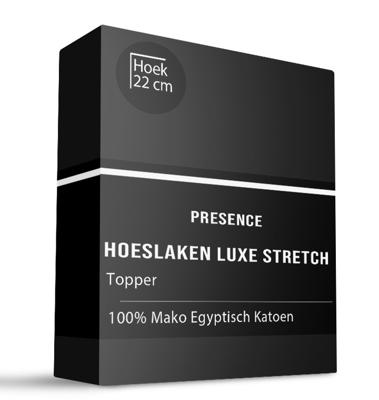 Topper Hoeslaken - Mako Egyptisch Katoen - 140x200 cm - Taupe - Presence - Dekbed-Discounter.nl