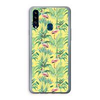 Flamingo party: Samsung Galaxy A20s Transparant Hoesje