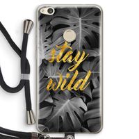 Stay wild: Huawei Ascend P8 Lite (2017) Transparant Hoesje met koord