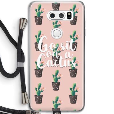 Cactus quote: LG V30 Transparant Hoesje met koord