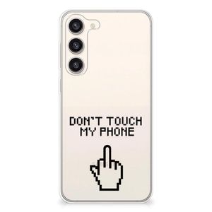 Samsung Galaxy S23 Plus Silicone-hoesje Finger Don't Touch My Phone