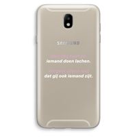 gij zijt ook iemand: Samsung Galaxy J7 (2017) Transparant Hoesje