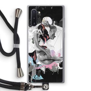 Camouflage de sommeil: Samsung Galaxy Note 10 Transparant Hoesje met koord