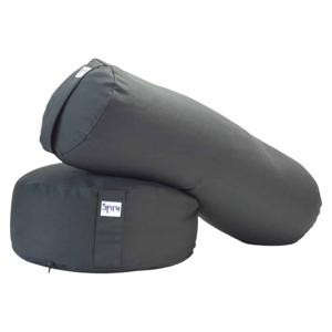 Zwarte Yoga Bolster & Meditatie Kussen Set