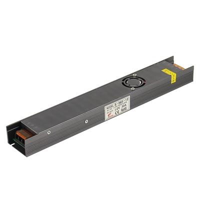 SL-360-12 LED geregelde schakelende voeding DC12V 30A met ventilator afmeting: 330 x 49 x 29mm