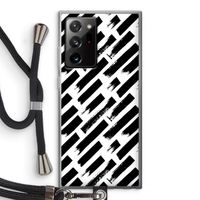 Zwarte vegen: Samsung Galaxy Note 20 Ultra / Note 20 Ultra 5G Transparant Hoesje met koord