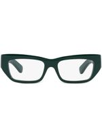 Gucci Eyewear lunettes de vue rectangulaires à plaque logo - Gris - thumbnail