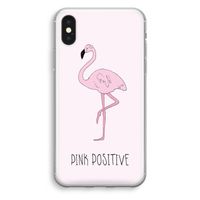 Pink positive: iPhone XS Transparant Hoesje