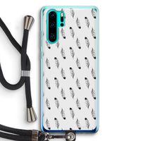 Pluimen: Huawei P30 Pro Transparant Hoesje met koord