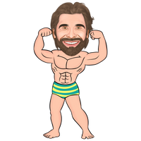 Cartoon Kussen Body Builder - Pillow Buddies