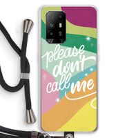 Don't call: Oppo A94 5G Transparant Hoesje met koord