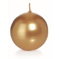 Trend Candles Bolkaars glad - goud - 7 cm - 16 branduren - ronde kaarsen