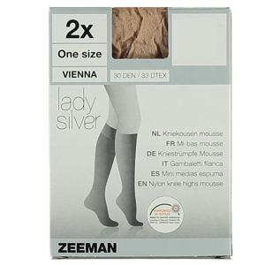 Lady Silver Kniekousen 30 den Stretch 2-Pack