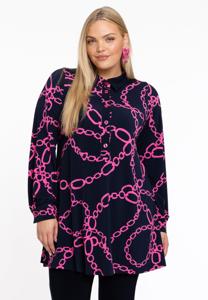 Yoek Tuniek wide bottom polo CIARA | Blauw | Maat 42/44