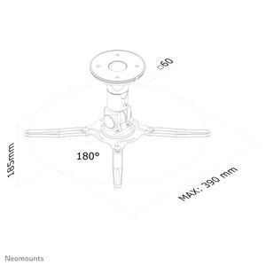 Neomounts BEAMER-C50 beamer plafondsteun