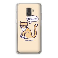 Miauw: Samsung Galaxy A8 (2018) Transparant Hoesje