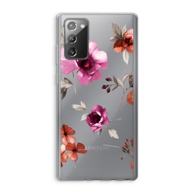 Geschilderde bloemen: Samsung Galaxy Note 20 / Note 20 5G Transparant Hoesje