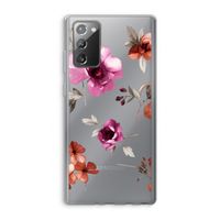 Geschilderde bloemen: Samsung Galaxy Note 20 / Note 20 5G Transparant Hoesje