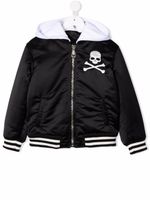 Philipp Plein Junior veste bomber à capuche - Noir - thumbnail