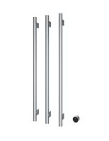 Hotbath &MORE set van 3 rails RARV135 ROUND135 cm met separate schakelaar en inbouw element Chroom (RARV135-3CR)