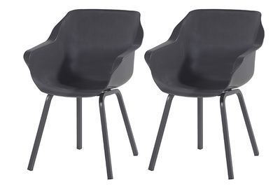 Set van 2 - Hartman Sophie Element dining armstoel - Xerix- Alu poot