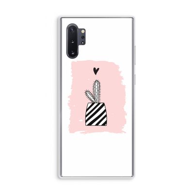 Zwart-wit cactus: Samsung Galaxy Note 10 Plus Transparant Hoesje
