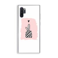 Zwart-wit cactus: Samsung Galaxy Note 10 Plus Transparant Hoesje