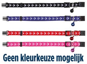 Trixie Halsband kat print poot elastisch assorti