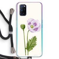 Purple poppy: Oppo A72 Transparant Hoesje met koord