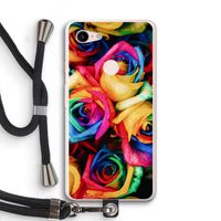 Neon bloemen: Pixel 3 XL Transparant Hoesje met koord