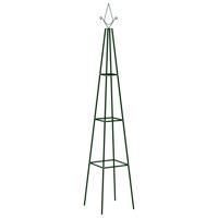 VidaXL Plantenklimrekken 2 st 35x35x195 cm ijzer donkergroen