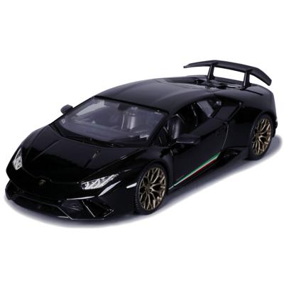 Modelauto/speelgoedauto Lamborghini Huracan Performante - zwart - 19 cm - schaal 1:24