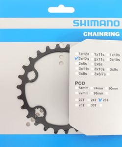Shimano Kettingblad 26T SLX FC-M7100 FC-M7120 12 speed