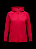 Peak Performance Rider Essentials Midlayer Zip Hood Fleece Dames Tech Burgundy M