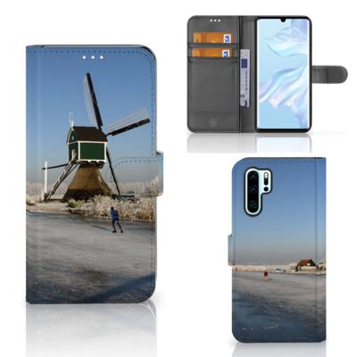 Huawei P30 Pro | Flip Cover | Schaatsers | Portemonnee hoesje