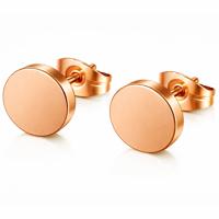 LGT Jewels Ronde oorknoppen Edelstaal Rose-14mm