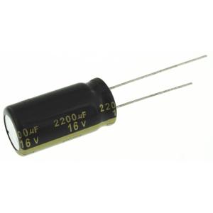 Panasonic EEUFM1C222 Elektrolytische condensator Radiaal bedraad 5.00 mm 2200 µF 16 V 20 % (Ø) 12.50 mm 1 stuk(s) Tape cut