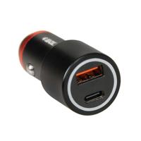 iBox ICC20 oplader voor mobiele apparatuur Smartphone, Smartwatch, Tablet Zwart Sigarettenaansteker Snel opladen Auto