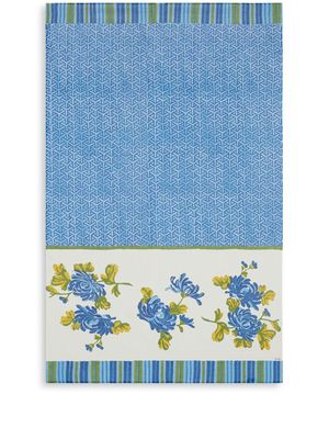 Lisa Corti serviette de plage Vienna à fleurs - Bleu