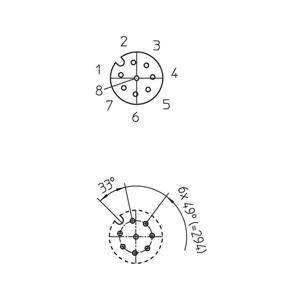 Lutronic 1230 Sensor/actuator steekconnector M12 Aantal polen: 8 Bus, inbouw 1 stuk(s)