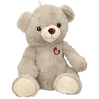 Pluche beer/teddybeer - grijs - 28 cm - speelgoed knuffeldier Teddybeer