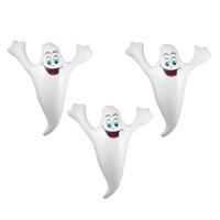 Folat spook - 3x stuks - wit - 52 cm - opblaasbaar - Halloween decoratie - feestartikelen