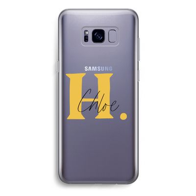Amber Script: Samsung Galaxy S8 Plus Transparant Hoesje