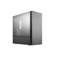 Cooler Master Silencio S600 TG Midi-tower PC-behuizing Zwart 2 voorgeïnstalleerde ventilators, Zijvenster, Stoffilter, Geluidsdemping