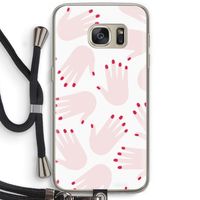 Hands pink: Samsung Galaxy S7 Transparant Hoesje met koord